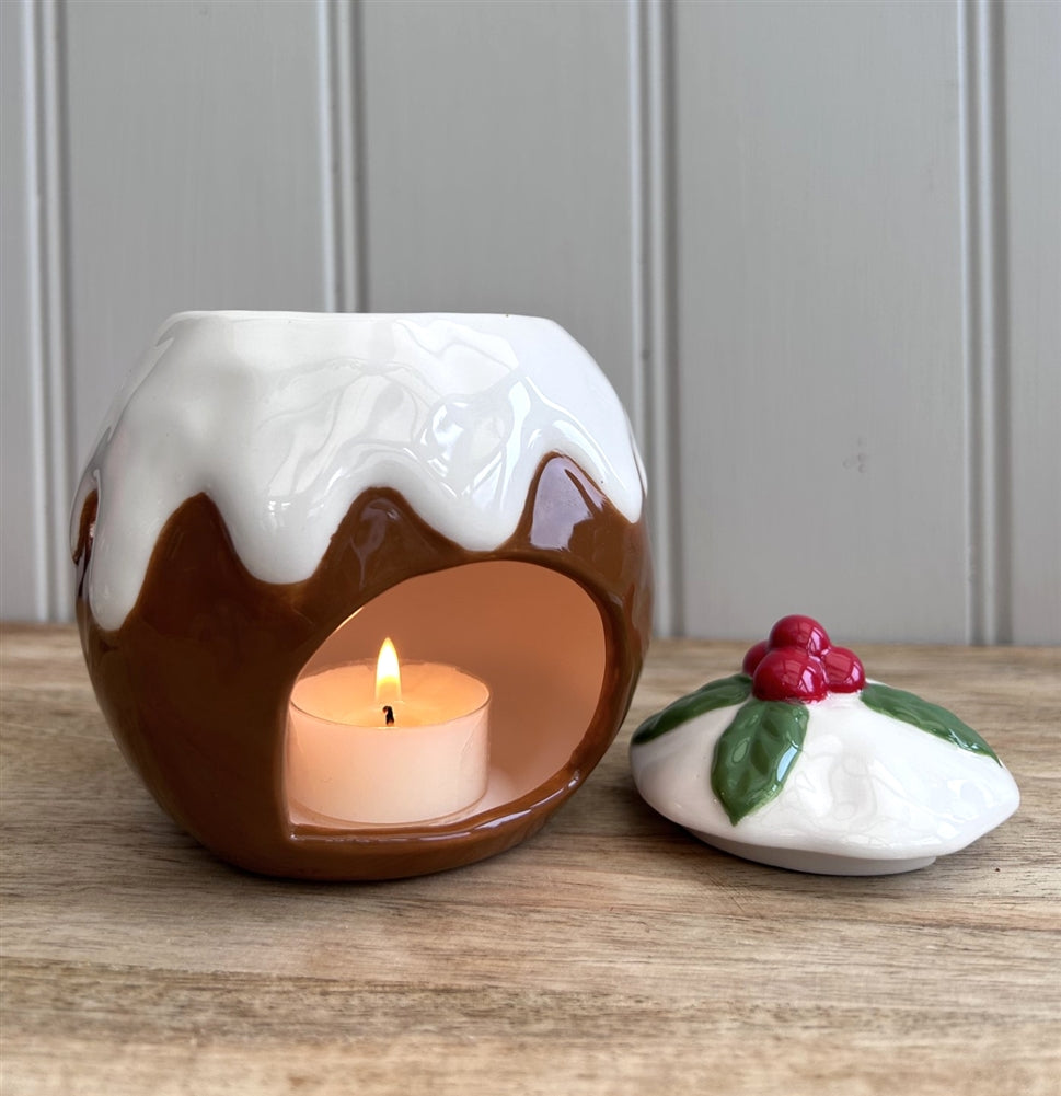 Christmas pudding style tealight wax melt burner