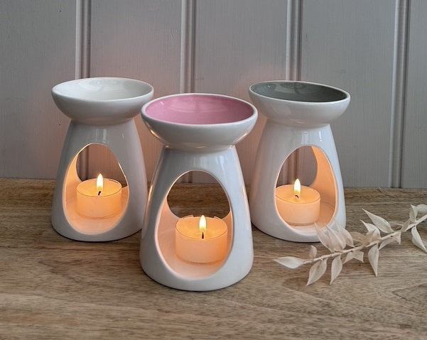 oval ceramic tealight wax melt burner