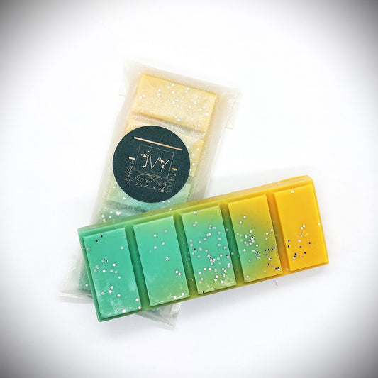 lime basil and mandarin scented 5 cell wax melt bar